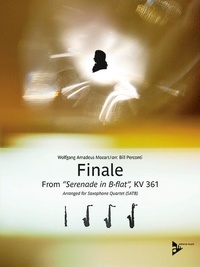 Wolfgang Amadeus Mozart - Finale - from "Serenade in B-flat". KV 361. 4 saxophones (SATBar). Partition et parties..