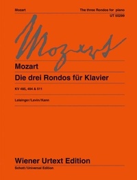 Wolfgang Amadeus Mozart - Les trois Rondos - KV 485, 494 &amp; 511. piano..