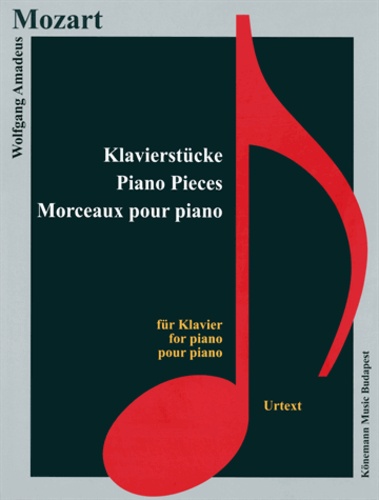 Wolfgang Amadeus Mozart - Mozart - Morceaux pour piano - Partition.