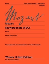 Wolfgang Amadeus Mozart - Piano Sonata in A Major - Edited from the sources by Jochen Reutter. Fingering by Heinz Scholz. Notes on Interpretation by Robert D. Levin. KV 331. piano..