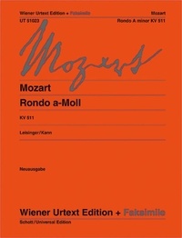 Wolfgang Amadeus Mozart - Vienna Urtext Edition and facsimile  : Rondo en la mineur - Urtext. K 511. piano..