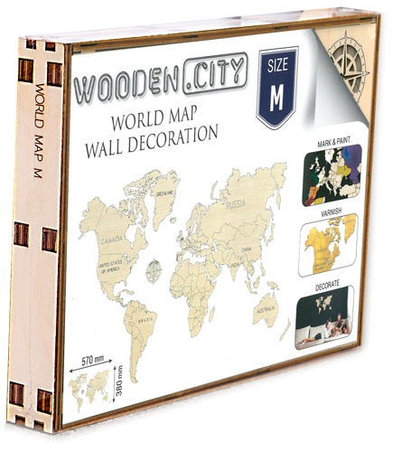 La carte du monde en bois - Taille M. Puzzle en 3D de Wooden City - Livre -  Decitre