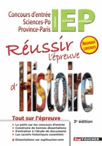 Xavier Colin et Thomas Hervouët - Réussir l'épreuve d'histoire - Concours d'entrée en IEP sciences-po Province-Paris.