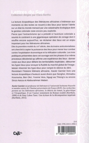 Ecopoétiques africaines. Une expérience décoloniale des lieux