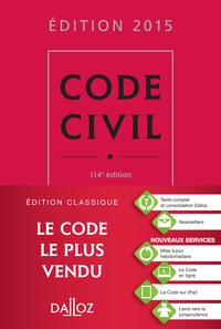 Xavier Henry et Guy Venandet - Code civil 2015.