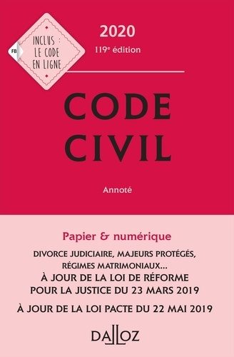 Xavier Henry et Guy Venandet - Code civil 2020, annoté - 119e éd..