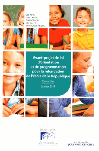 Xavier Nau - Avant-projet de loi d'orientation et de programmation pour la refondation de l'école de la République.