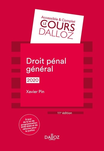 Droit pénal général 2020 - 11e éd.