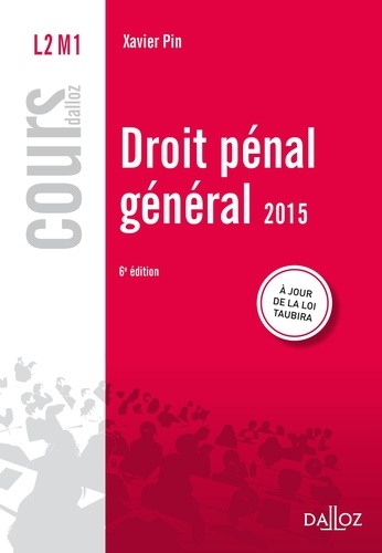 Droit pénal général 6e Edition 2015