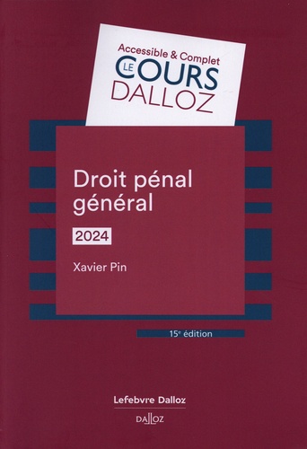 Droit pénal général  Edition 2024