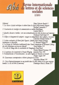  XXX - Aba 2013 - 2 Revue internationale de lettres et de sciences sociales.