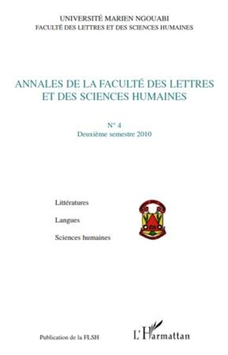 XXX - Annales de la Faculté des Lettres et des Sciences Humaines, n°4 - Deuxième semestre 2010.
