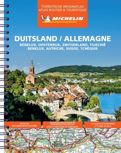 Atlas Europe  Atlas Allemagne/Duitsland -  Benelux, Autriche, Suisse, Tchequie (A4-Spirale)
