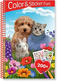 Bb animaux - 3d lenticular color and sticker fun