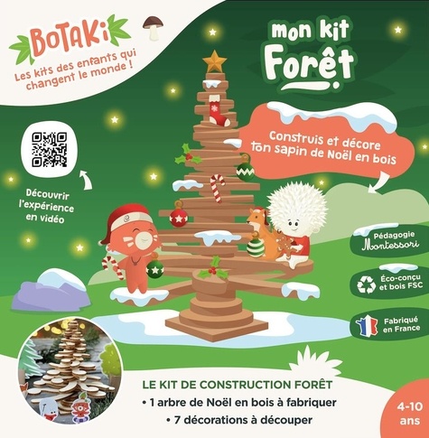  XXX - Botaki   Mon kit forêt - Construis et décore ton sapin de Noël en bois.