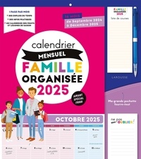  XXX - Calendrier mensuel Famille organisée 2025 - De septembre 2024 à décembre 2025.