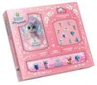 Coffret papeterie scintillant (carnet secret + règle à paillettes) (Preciosa)