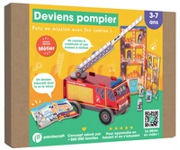 Deviens pompier - kit pandacraft 3-7 ans - deviens pompier pour sauver un immeuble des flammes !