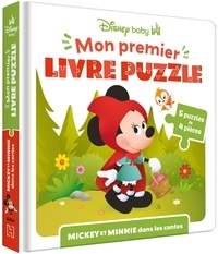  XXX - DISNEY BABY - Mon Premier livre puzzle - 4 pièces - Mickey et Minnie dans les contes.