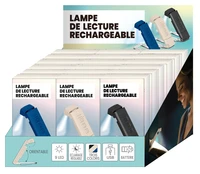 Display 18 lampes de lecture rechargeables (3 modeles / 6 ex)