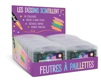 Display 20 boites de 12 feutres a paillettes (24 couleurs)