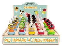 Display 20 tampons bois animaux (5 modeles / 4 ex)