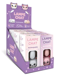 Display 6 lampes chat rechargeables (2 modeles / 3ex)