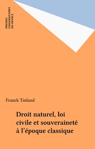  XXX - Droit naturel loi civ. souv. époq. cla..