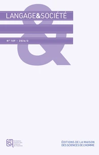 Langage & Société n° 189 – 2026/3