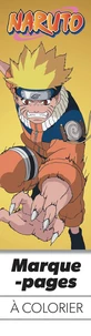 Marque-pages à colorier Naruto - Edition gold