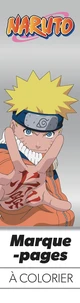 Marque-pages à colorier Naruto - Edition silver
