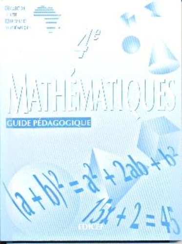  XXX - Mathématiques CIAM 4e / Guide pédagogique.