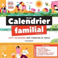 XXX - Mini calendrier familial mensuel 2024-2025 - Septembre 2024-Décembre 2025.