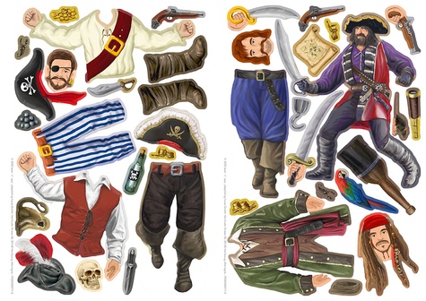 Pirates vikings et chevaliers dress & color me