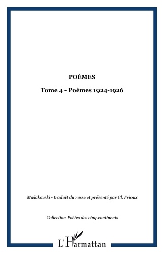  XXX - Poèmes - 4 Tome 4 - Poèmes 1924-1926.