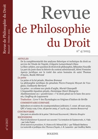 Revue de Philosophie du Droit 4/2025