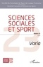  XXX - Sciences sociales et sport - Varia.
