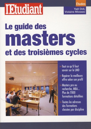 Yaël Didi et Violaine Miossec - Le guide des masters et des troisièmes cycles.