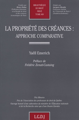 Yaëll Emerich - La propriété des créances : approche comparative.