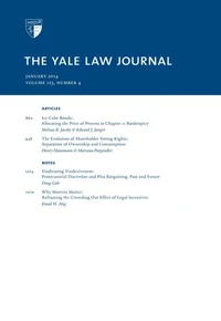 Yale Law Journal: Volume 123, Number 4 - January 2014