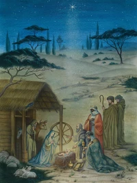 Calendrier de l'Avent, crèche de la nativité