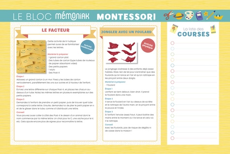 Le bloc Mémoniak Montessori. Avec 1 stylo  Edition 2020-2021