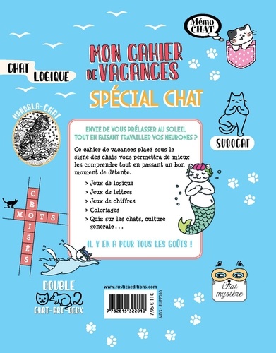 Mon cahier de vacances spécial chat