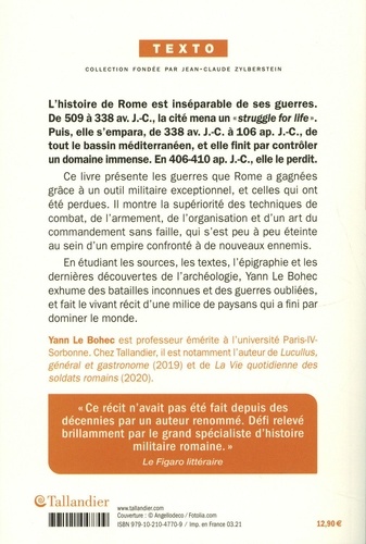 Histoire des guerres romaines. Milieu du VIIIe siècle av. J.-C - 410 ap J.-C.