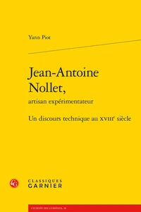 Jean-Antoine Nollet, artisan expérimentateur