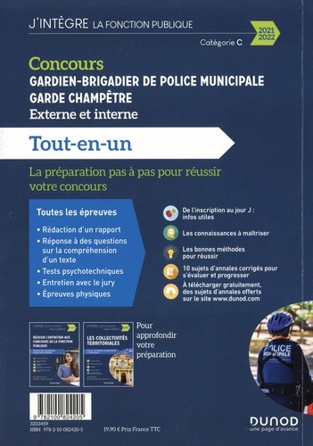 Concours Gardien-brigadier de police municipale, Garde champêtre. Tout-en-un Catégorie C  Edition 2021-2022