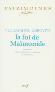 La foi de Maïmonide