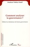 Yenikoye ismaël Aboubacar - Comment analyser la gouvernance? - Définir les indicateurs de bonne gouvernance.