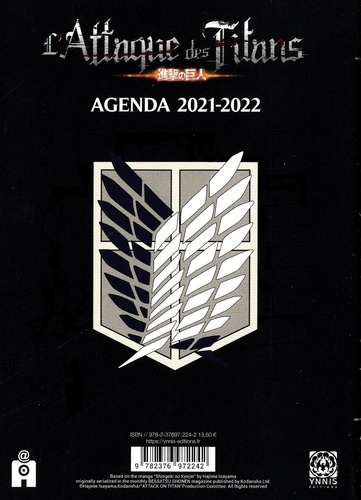 Agenda L'Attaque des Titans  Edition 2021-2022