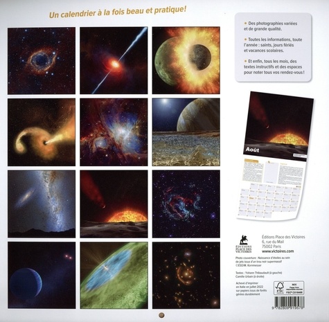 Calendrier Espace spectaculaire  Edition 2023